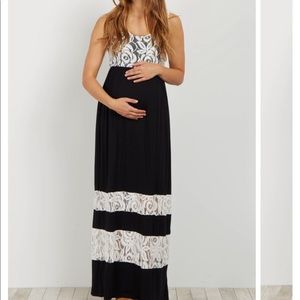 black with white lace dress